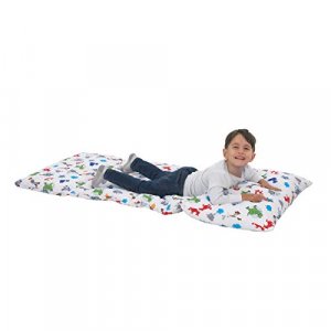 Disney Toy Story 4 - Blue, Green, Red & White Deluxe Easy Fold Toddler Nap Mat, Blue, Green, Red, White