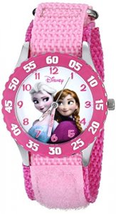 Disney Kids' W000970 Frozen Snow Queen Watch With Pink Nylon Band