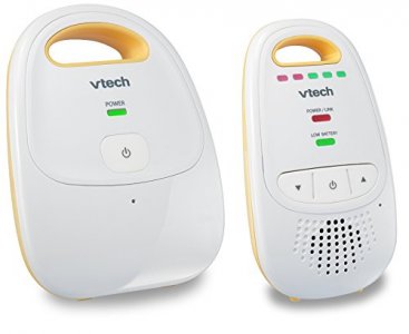 VTech Upgraded Audio Baby Monitor with 1 Up-Graded Parent Unit with Rechargeable Battery with Best-in-Class Long Range, Cystal-Clear Sound, Yellow
