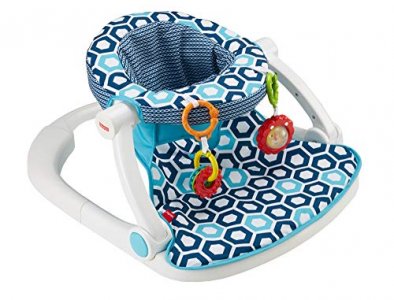 Fisher-Price Sit-Me-Up Floor Seat, Blue Geo
