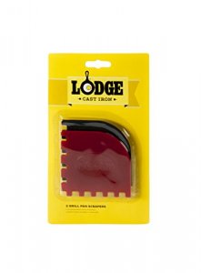 Lodge Cast Iron Grill Pan Scraper 2 Pack Red Black Dishwasher Safe