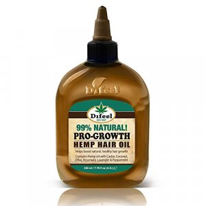 Difeel Hemp 99% Natural Hemp Hair Oil - Pro-Growth 7.78 Ounce