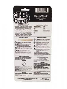 J-B Weld 50132 Plasticweld Quick-Setting Epoxy Syringe - 25 Ml