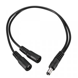 Uxcell 1 Male To 2 Female 5.5Mm X 2.1Mm 32Cm Dc Power Splitter Cable For Cctv Security Cameras