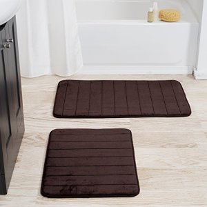 MICRODRY SoftLux Memory Foam Bath Rug, with Charcoal Infused