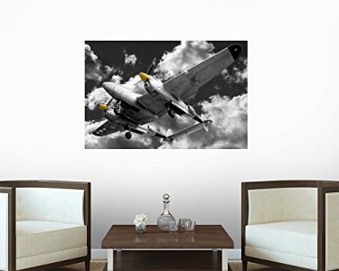 Wallmonkeys Lockheed P-38 Lightning Peel And Stick Wall Decals Wm200388 (30 In W X 20 In H)