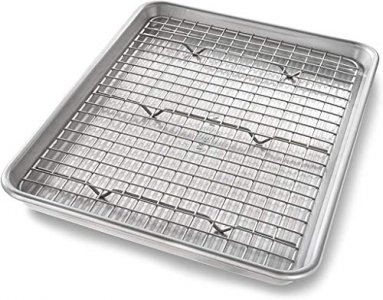 Norpro Stainless Steel Jelly Roll Baking Pan 15 inches x 10 inches x 1  inches, Chrome