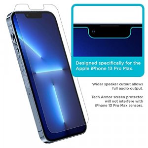 Tech Armor 4 Pack HD Clear Film Screen Protector Compatible for Apple NEW  iPhone 14 Plus (2022) and iPhone 13 Pro Max (2021) 5G 6.7 Inch