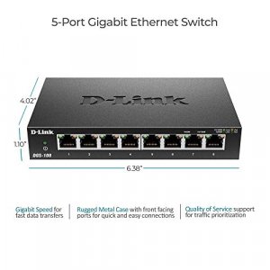 D-Link 8 Port Gigabit Unmanaged Metal Desktop Switch (Dgs-108)