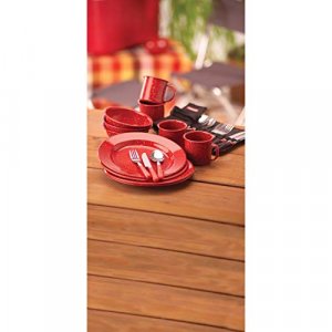 Coleman 24-Piece Enamel Dinnerware Set