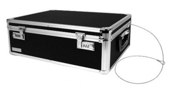 Vaultz Locking Storage Box, 19.5 X 7 X 13.5 Inches, Black (Vz00323)