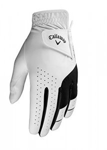 Callaway Golf Men'S Weather Spann Premium Japanese Synthetic Golf Glove (Medium , Single, White, Worn On Right Hand)