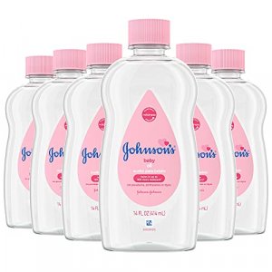 Johnson's Baby Baby Oil, Pure Mineral Oil to Prevent Moisture Loss,  Hypoallergenic, Original 3 fl. oz