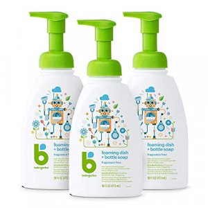 Babyganics Foaming Dish & Bottle Soap, Pump Bottle, Fragrance Free