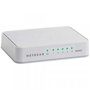 Netgear 5-Port Gigabit Ethernet Unmanaged Switch, Desktop, 10/100/1000Mbps (Gs205)
