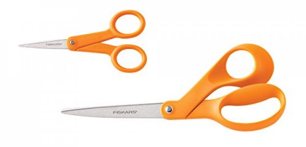 Fiskars Original Orange-Handled Scissors, 2-Piece Set