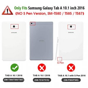 Fintie Samsung Galaxy Tab A 10.1 Keyboard Case - Smart Slim Shell Light Weight Stand Cover