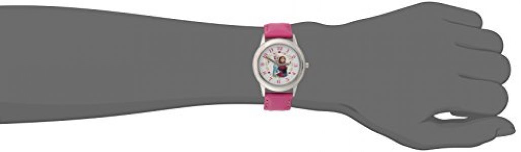 Disney Girls' Anna & Elsa Stainless Steel Pink Tween Watch