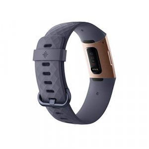 Fitbit Charge 3 Fitness Activity Tracker, Rose Gold/Blue Grey, One