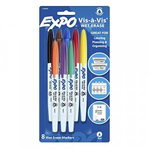 Quartet Magnetic Dry Erase Markers, Fine Point, ReWritables,  Mini, Magnetic, Assorted Colors, 6 Pack (51-659312Q) : Office Products