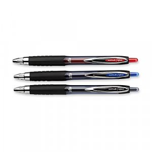 Black Retractable Gel Pens 8 Pack with Medium Points, Uni-Ball 207 Signo  Click Pens are Fraud Proof and the Best Office Pens, Nursing Pens, Business