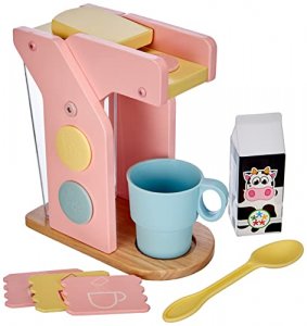 Toysters My Coffee Set Wooden Pink Coffee Maker Playset