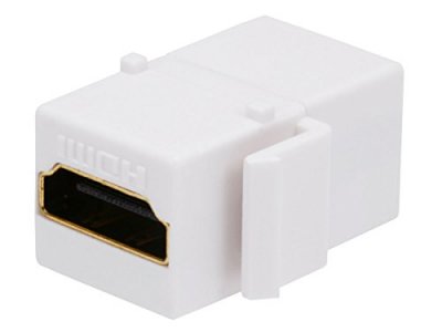 Monoprice 106852 Keystone Jack Hdmi Female To Female Coupler Adapter White 2 Pack