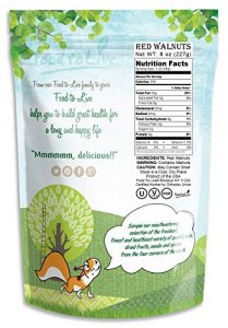 California Red Walnuts, 8 Ounces Non-GMO Verified, Raw, No Shell, Kosher, Unsalted, Natural, Sirtfood, Bulk