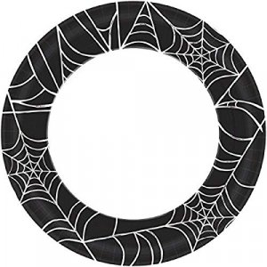 Amscan 591293 Spider Web Dinner Plates, 10