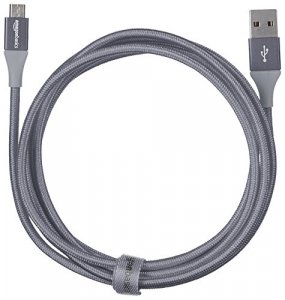 Basics Micro Usb To Usb-A 2.0 Fast Charging Cable, Nylon Braided  Cord, 480Mbps Transfer Speed, 6 Foot, Dark Gray - Imported Products from  USA - iBhejo