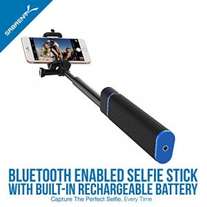 Sabrent Bluetooth Selfie Stick With Built-In 5200Mah Battery Charger (Gr-Sstk)