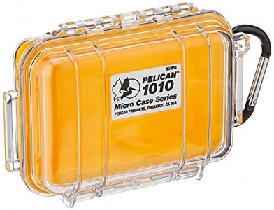 Pelican Waterproof Case 1010 Micro Case - Yellow With Clear