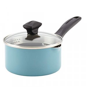 Farberware Nonstick Aluminum Covered Straining Saucepan With Pour Spouts 1 Quart Aqua