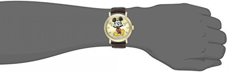 Disney Men'S W001848 Mickey Mouse Analog Display Analog Quartz Brown Watch
