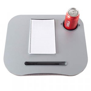 Laptop Buddy Gray Cushion Desk With Pen And Cup Holder 72-698005