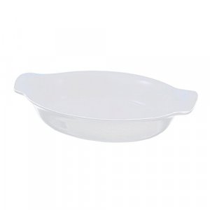 Swissmar Le Cordon Bleu Tendance Medium Oval Roasting Dish, 2.3 Quart, Blanc White