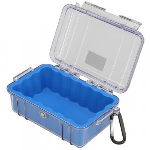 Pelican Waterproof Case 1050 Micro Case - Blue/Clear