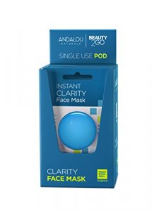Andalou Naturals Instant Clarity Argan Oil & Blue Clay Mask Pod, Single Face Mask, 0.28 Ounce (Pack of 6)