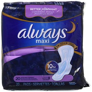 Always Extra Heavy Overnight Maxi Pads With Flexi-Wings - 20 Count (2 Pack)
