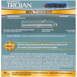 Trojan Sensitivity Bareskin Lubricated Latex Condoms 24Ct