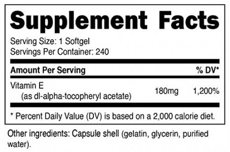 Nutricost Vitamin E 400 Iu, 240 Softgel Capsules - Gluten Free, Non-Gmo
