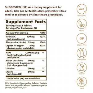 Solgar - Skin, Nails And Hair, Advanced Msm Formula, 120 Tablets