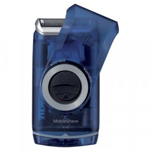 Braun Pocket Mobile Electric Foil Shaver For Men, Washable, Transparent Blue