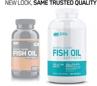 Optimum Nutrition Omega 3 Fish Oil, 300Mg, Brain Support Supplement, 200 Softgels