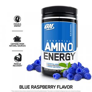 Optimum Nutrition Essential Amino Energy Blue Raspberry Preworkout - 30 Servings 9.52 Oz Pack Of 1