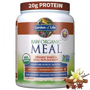 Garden Of Life Meal Replacement - Organic Raw Plant Based Protein Powder, Vanilla Chai, Vegan, Gluten-Free, 16 Oz (454G) Powder
