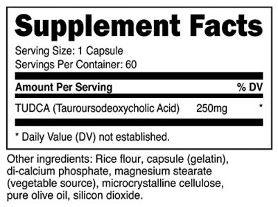 Nutricost Tudca 250Mg, 60 Capsules (Tauroursodeoxycholic Acid) - Premium Quality