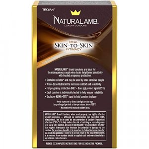 Trojan Naturalamb Latex Free Luxury Condoms 10Ct