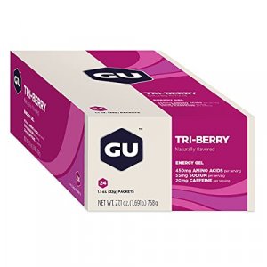 Gu Energy Original Sports Nutrition Energy Gel, 24-Count, Tri-Berry