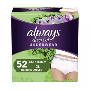Always Discreet Boutique Incontinence Underwear For Women, Large, 18 X 2  Packs